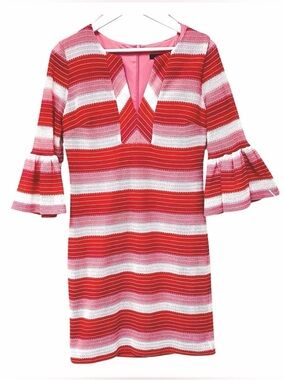 ❤️ Trina Turk Phenomenal Stripe Knit Bell Sleeve Dress-Business Casual-Preppy❤️